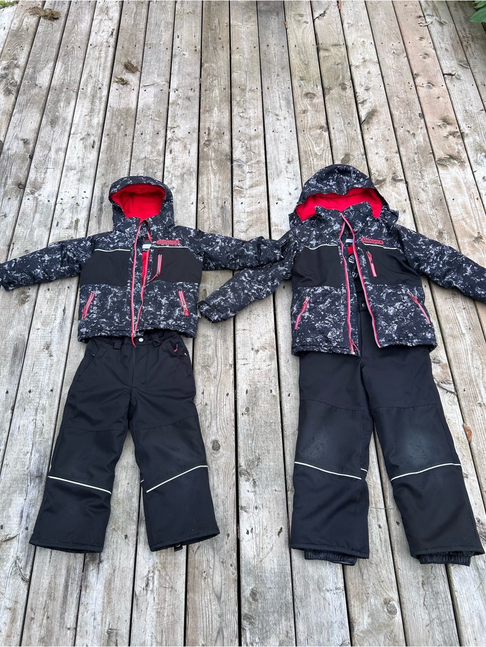 Kids Monster Snowsuits- size 5 and 8